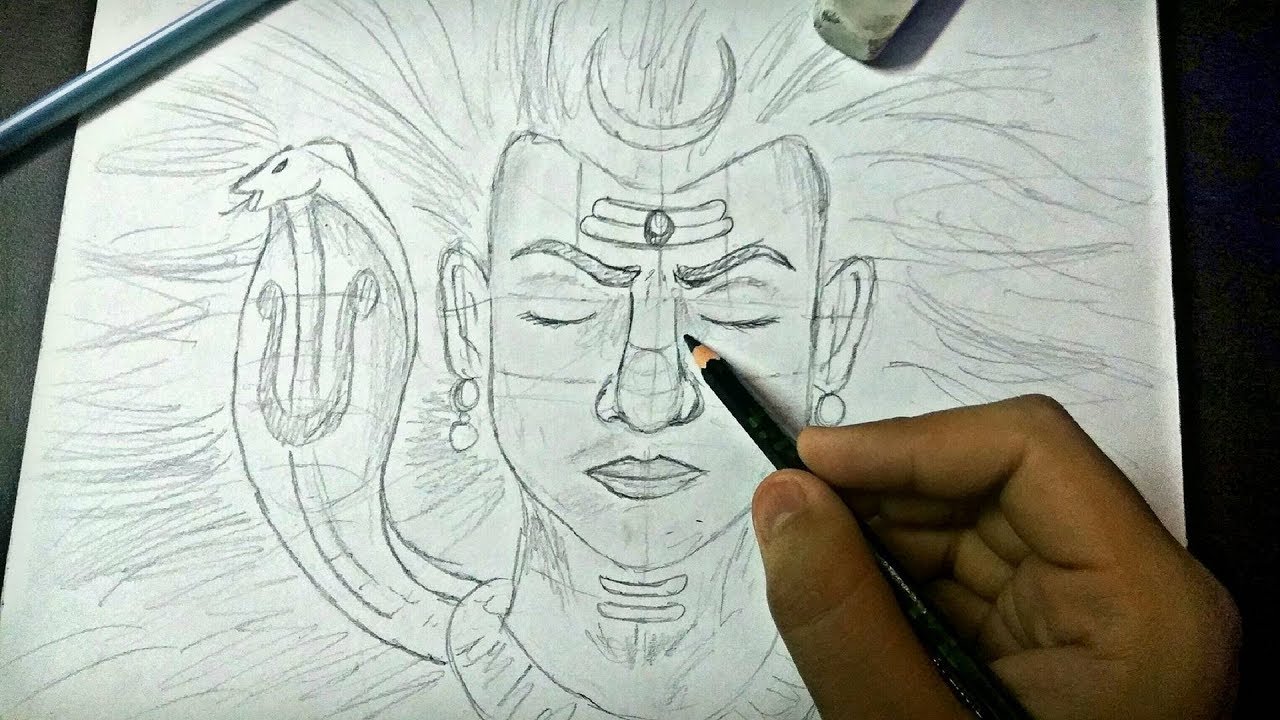 1280x720 How To Draw Lord Shiva Step - Lord Shiva Drawing