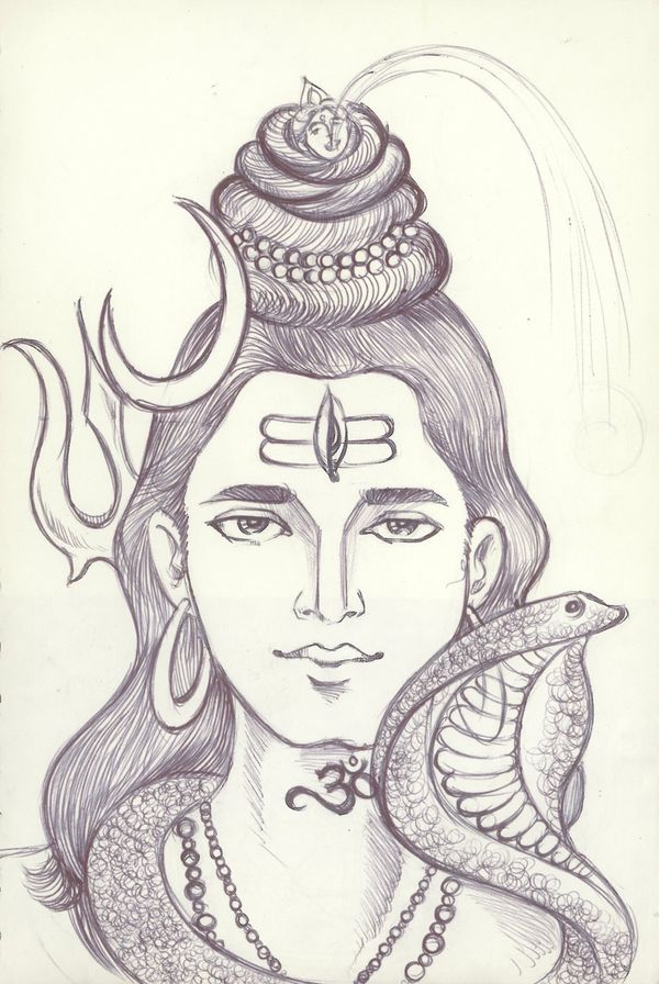 Lord Shiva Pictures Line Drawing