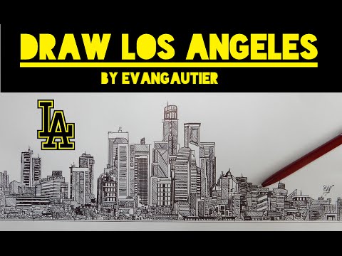 480x360 How To Draw A City - Los Angeles Drawing