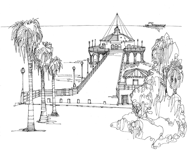 600x485 los angeles cityscape drawings on behance - Los Angeles Drawing