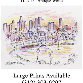 324x324 los angeles skyline color pencil drawing of downtown - Los Angeles Drawing