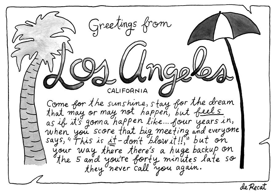 900x636 greetings from los angeles drawing - Los Angeles Drawing