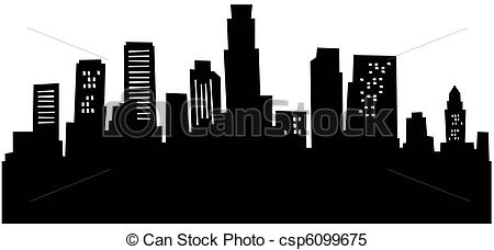 450x228 La Skyline Drawing - Los Angeles Skyline Drawing