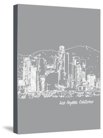 335x450 skyline los angeles stretched canvas print - Los Angeles Skyline Drawing