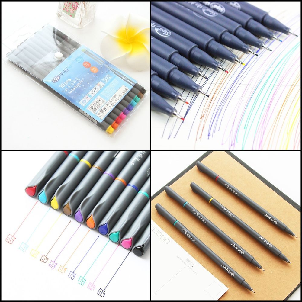 1000x1000 Artist Fine Line Pclot Drawing Sketch Colored Gel Pen - LotDrawing