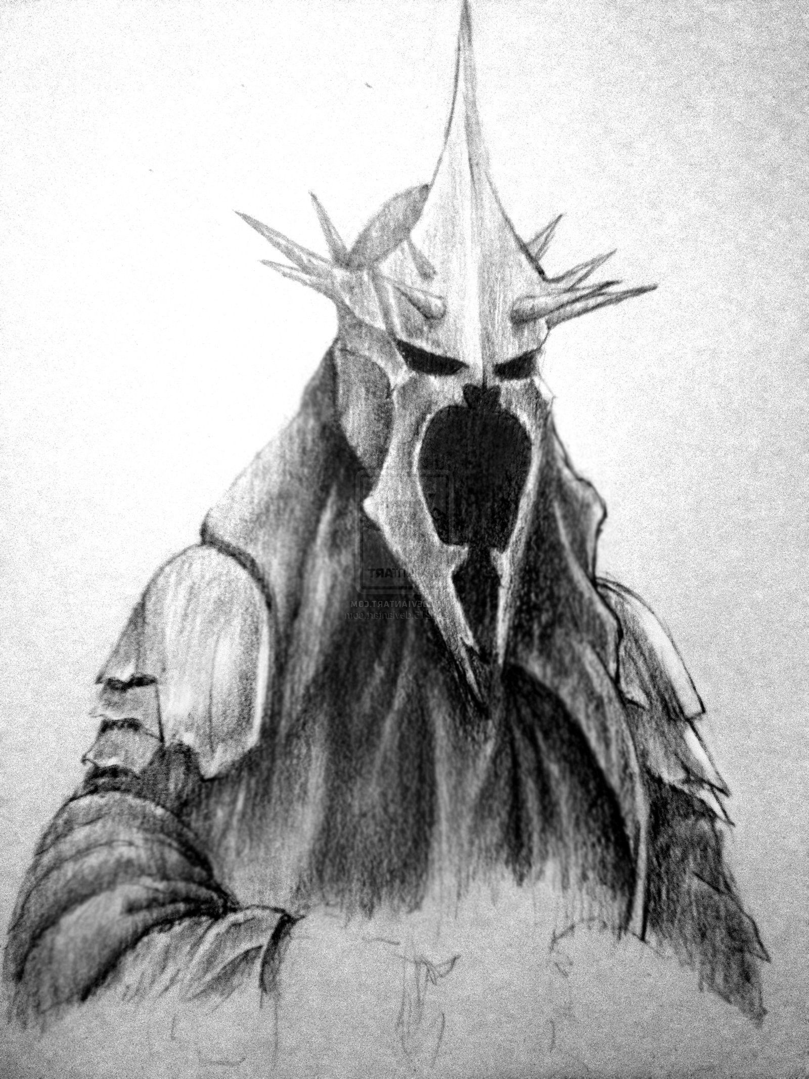 1600x2133 The Lord Of The Rings, Drawing, Witchking Of Angmar Wallpapers Hd - Lotr Drawings