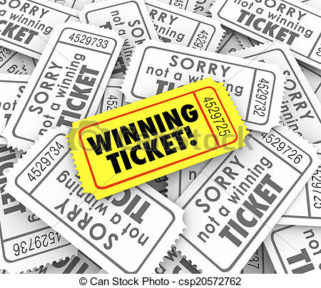 450x405 winning ticket one unique winner raffle lottery prize one winning - Lottery Ticket Drawing