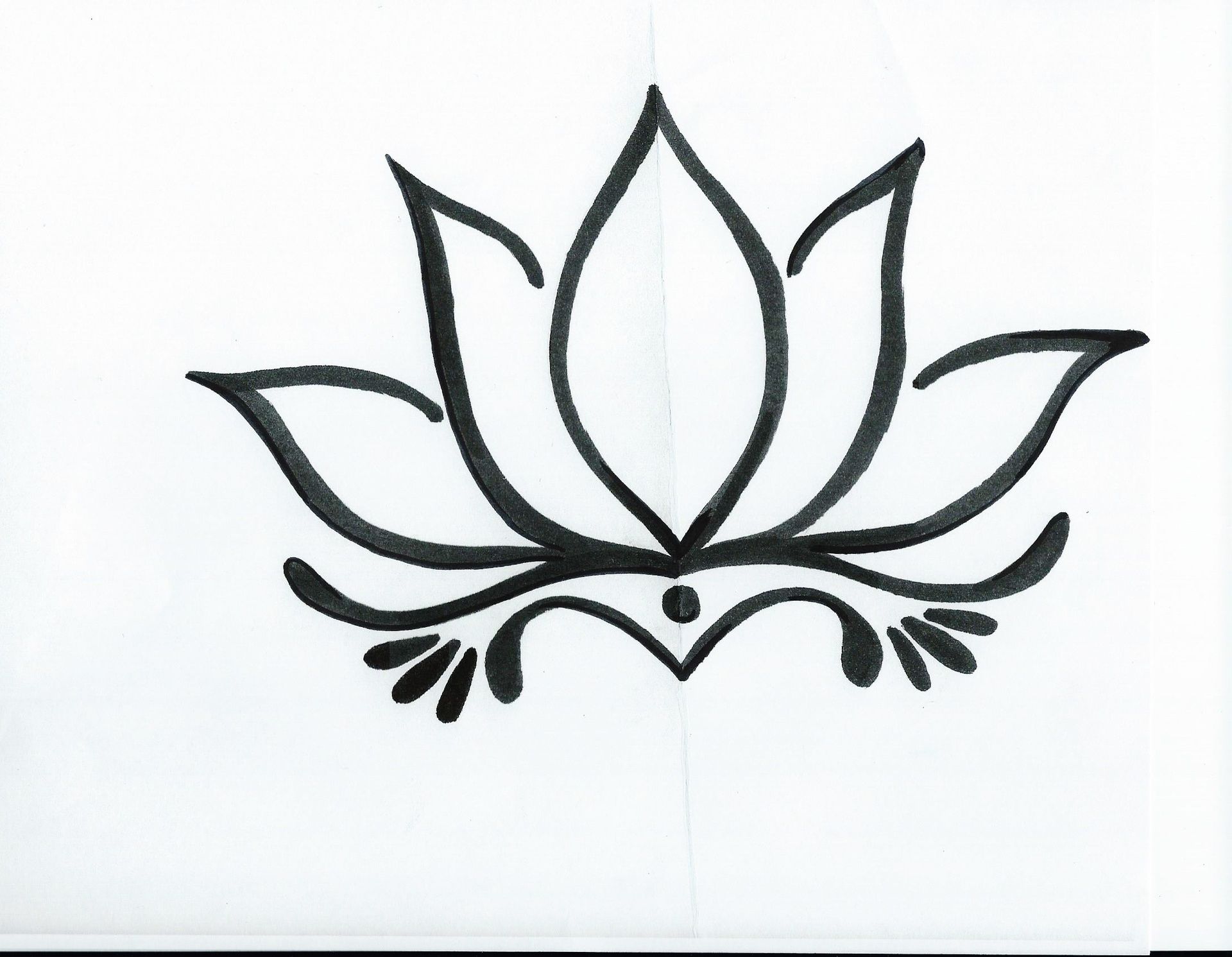 1920x1491 Chinese Drawing Lotus Flower For Free Download - Lotus Drawing Images