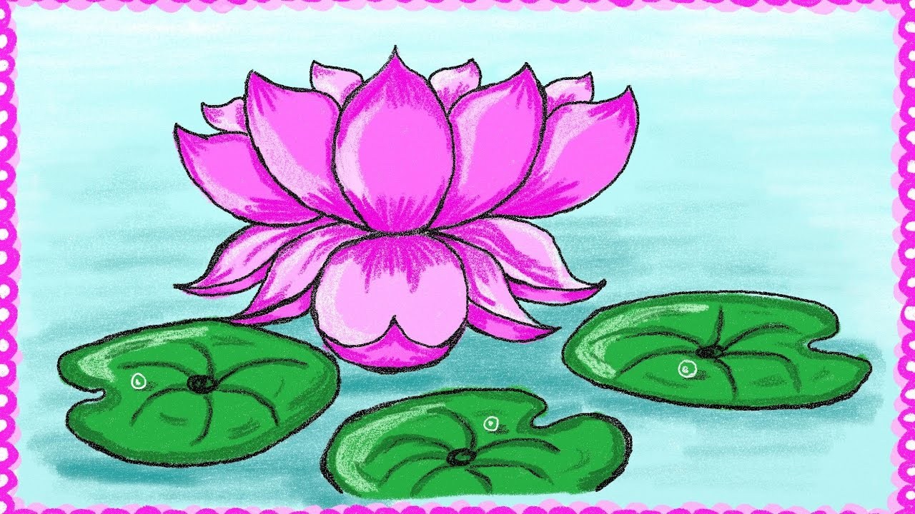 1280x720 Draw Lotus Flower Step - Lotus Drawing Step By Step