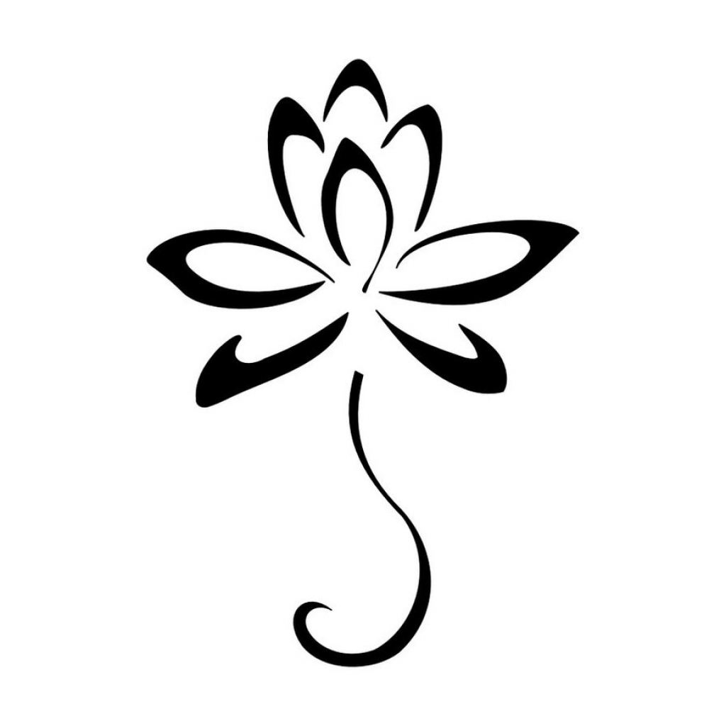 1024x1024 How To Draw A Lotus Flower Step - Lotus Drawing Step By Step