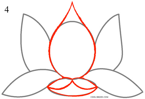 480x328 How To Draw Lotus Flower - Lotus Flower Drawing Step By Step