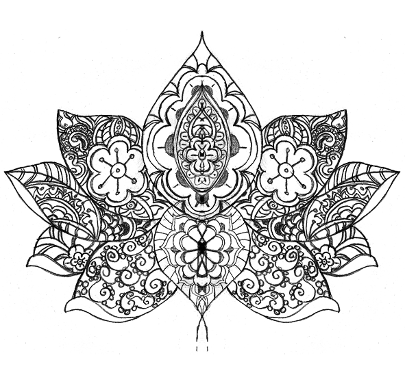 591x567 Lotus Flower Drawing - Lotus Flower Drawing Tumblr