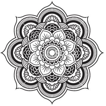 355x355 Lotus Flower Line Drawing - Lotus Flower Line Drawing