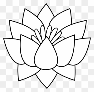 300x294 Flower Line Drawing Clip Art Free, Transparent Png Clipart Images - Lotus Flower Line Drawing