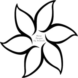 260x260 Flower Outline Png - Lotus Flower Outline Drawing