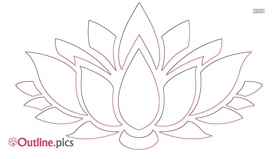 Lotus Flower Outline Drawing at PaintingValley.com | Explore collection