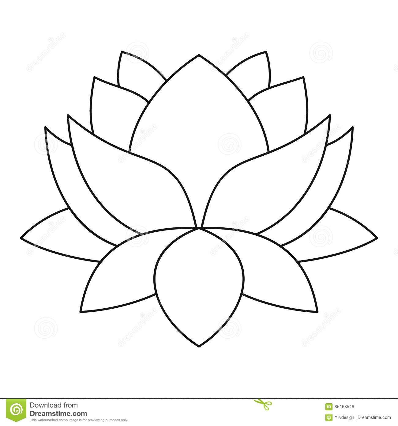 Lotus Flower Outline Drawing At Explore Collection Of Lotus Flower Outline 4222