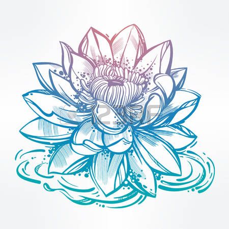 450x450 lotus flower tattoo designs vector set of hand drawn lotus flower - Lotus Flower Tattoo Drawing