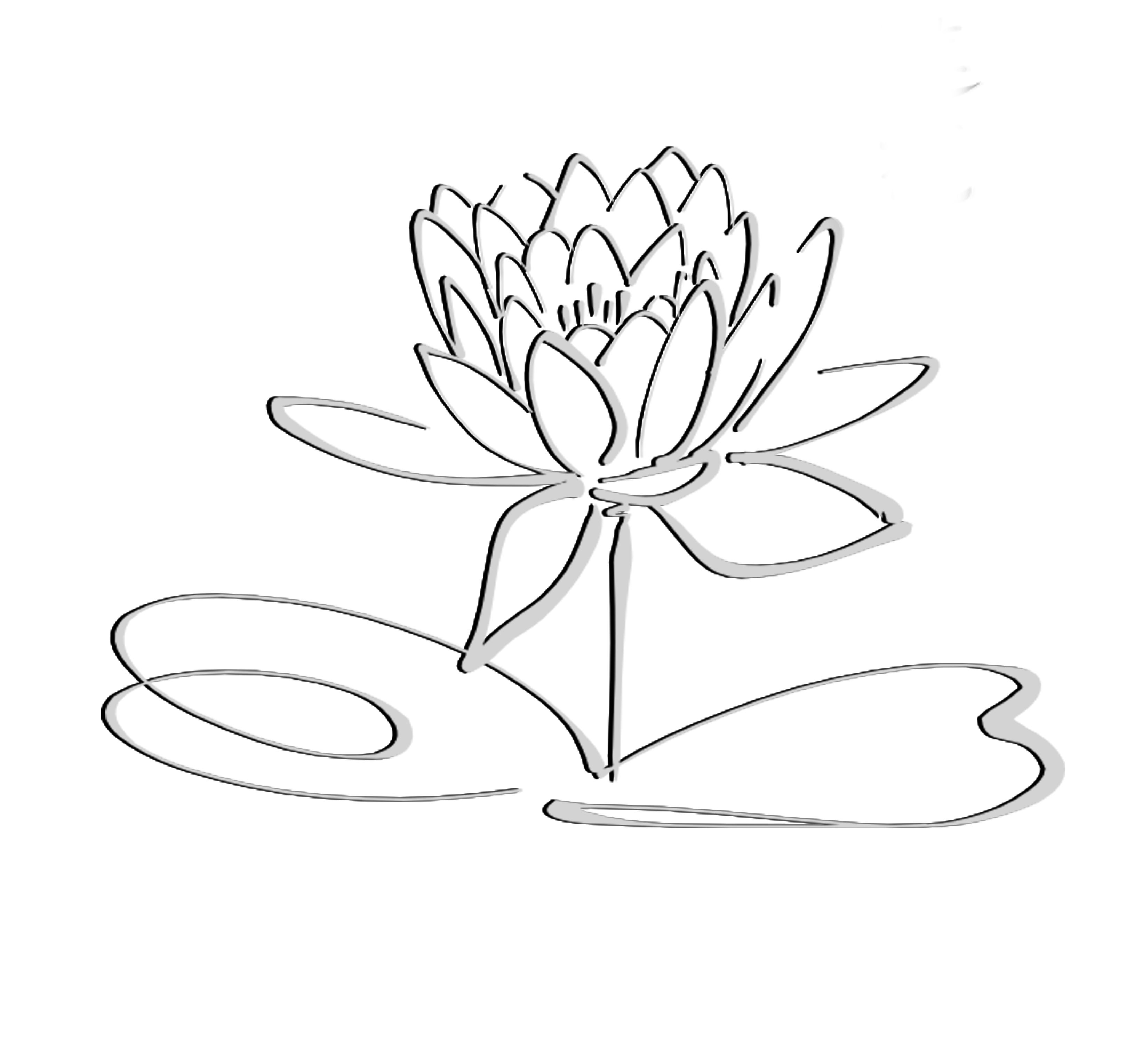 3263x3058 Lotus Logo Black Grayshadow Flower Only Free Images - Lotus Line Drawing
