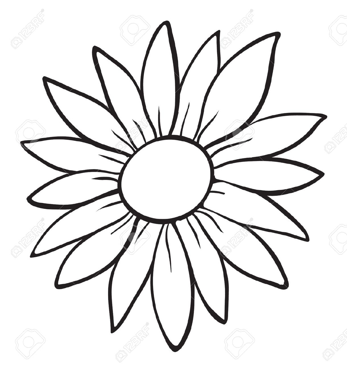 1220x1300 Flowers Outline Drawing Flower Clipart Clip Art - Lotus Outline Drawing