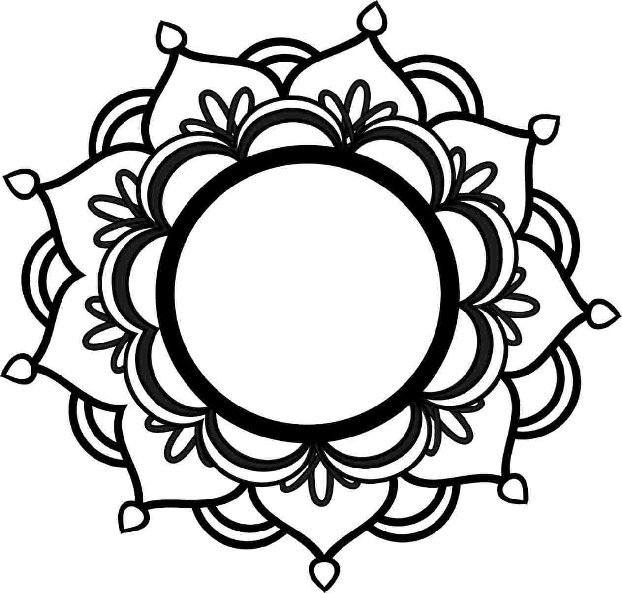 1264x1205 Simple Lotus Flower Drawing Flower Outline Drawing Simple Ideas - Lotus Outline Drawing