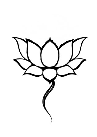 315x445 Simple Lotus Flower Sketch - Lotus Outline Drawing