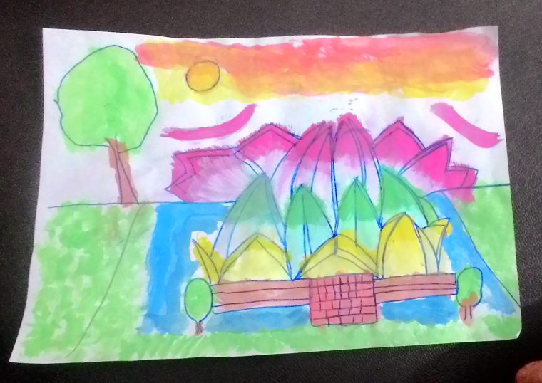 760x538 Challenge Entry Lotus Temple Of Delhi - Lotus Temple Drawing