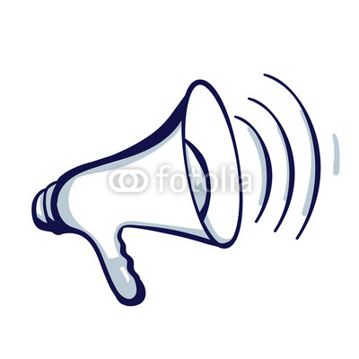 400x400 bullhorn or megaphone, loudspeaker, hand drawn vector illustration - Loudspeaker Drawing