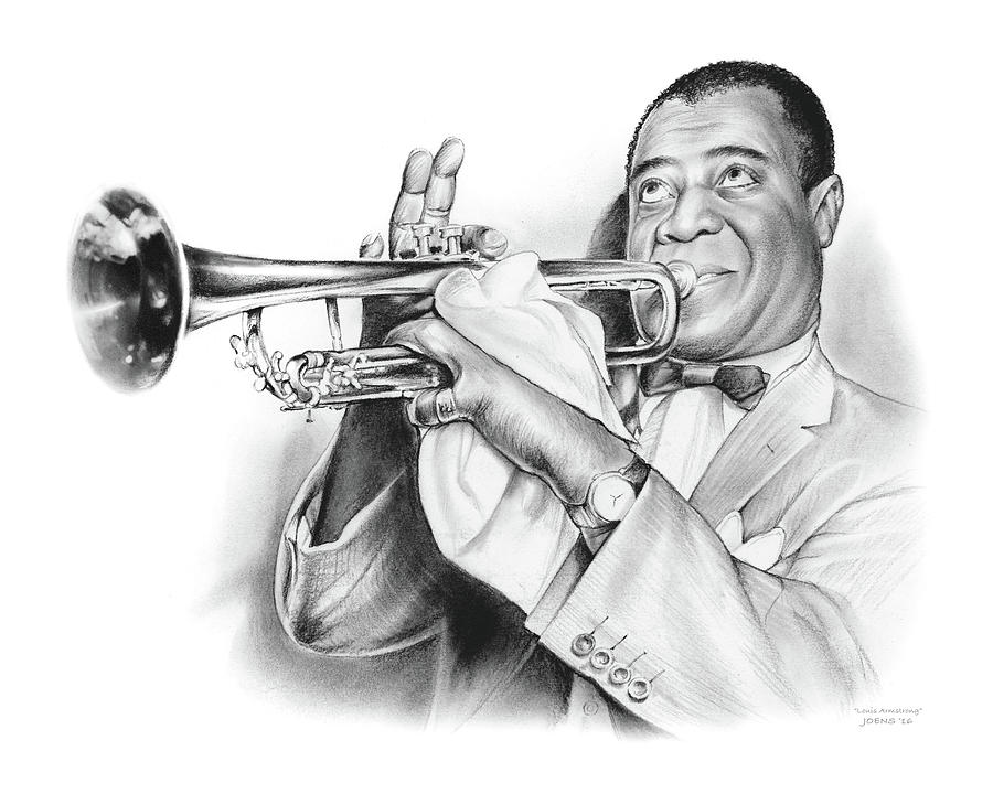 900x720 Louis Armstrong Drawing - Louis Armstrong Drawing