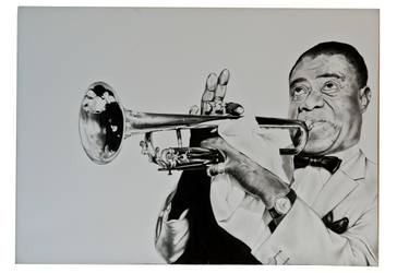 375x250 Louis Armstrong Drawing - Louis Armstrong Drawing