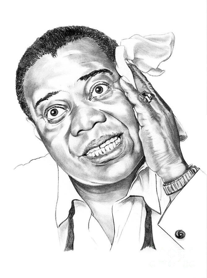 669x900 Louis Satchmo Armstrong Drawing - Louis Armstrong Drawing