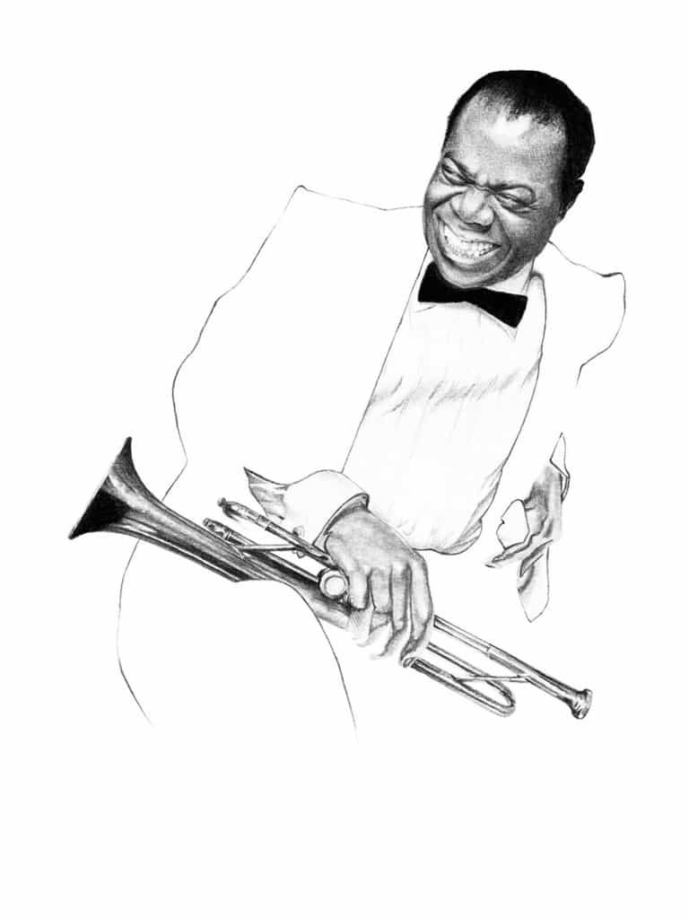 768x1024 Store Louis Armstrong La Fiambrera - Louis Armstrong Drawing