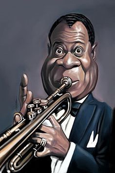 236x354 Beautiful Caricatures - Louis Armstrong Drawing