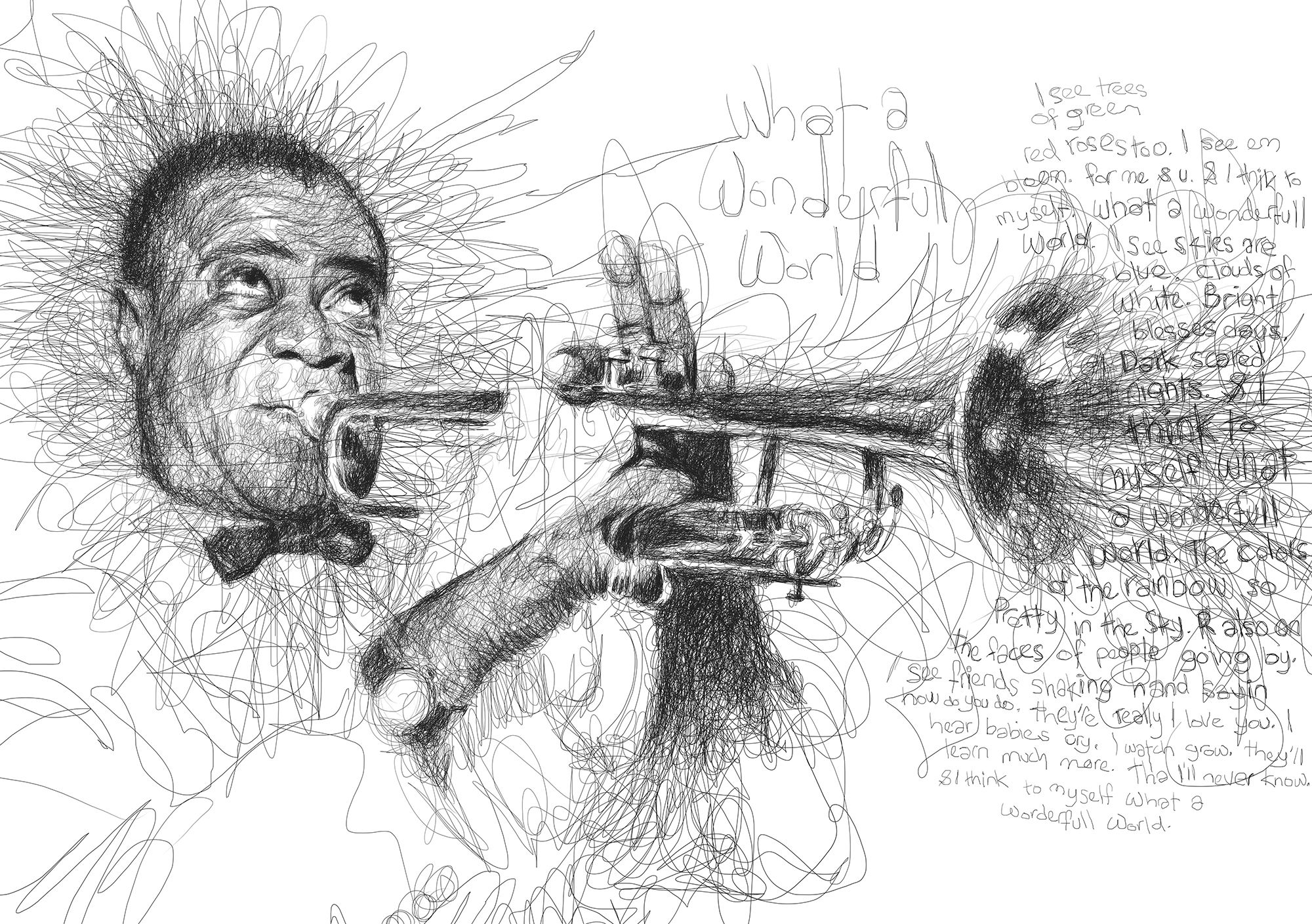 2000x1409 Buy Louis Armstrong - Louis Armstrong Drawing