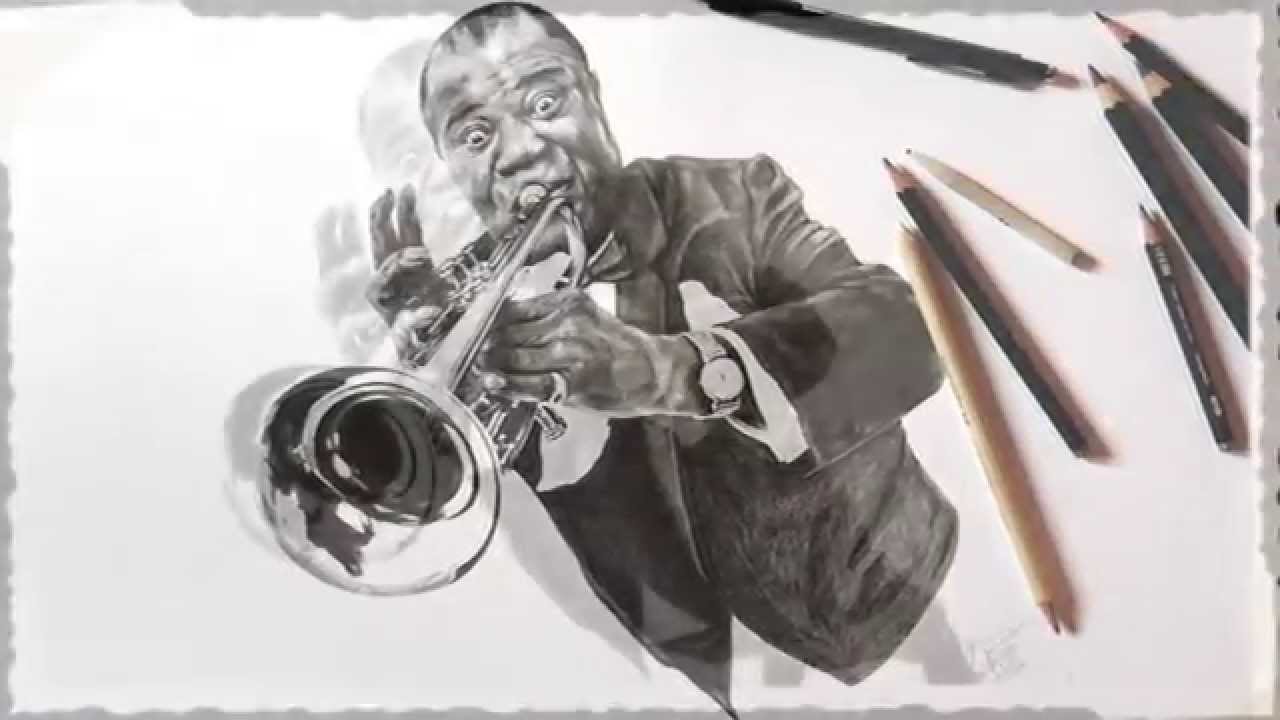 1280x720 Louis Armstrong - Louis Armstrong Drawing