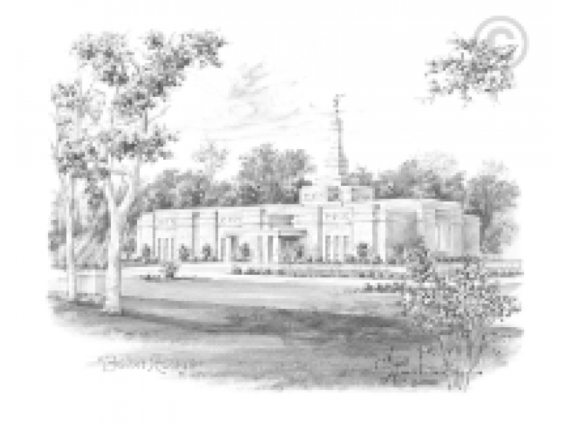 800x600 Baton Rouge Louisiana Temple Drawing - Louisiana Drawing