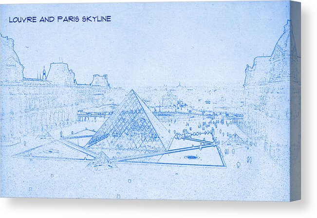 651x447 Louvre And Paris Skyline - Louvre Drawing