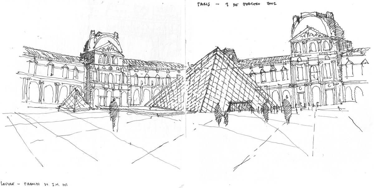 Louvre Drawing at PaintingValley.com | Explore collection of Louvre Drawing