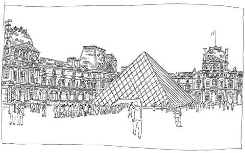 Louvre Drawing at PaintingValley.com | Explore collection of Louvre Drawing