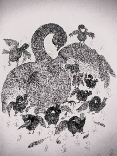 375x500 Mother,s Love Drawing - Love Art Drawing