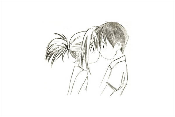 600x400 Cute Love Drawings - Love Cartoon Drawing