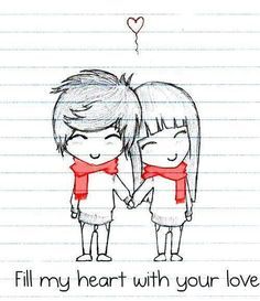 236x273 Easy Sketch Of Relationship - Love Cartoon Drawing