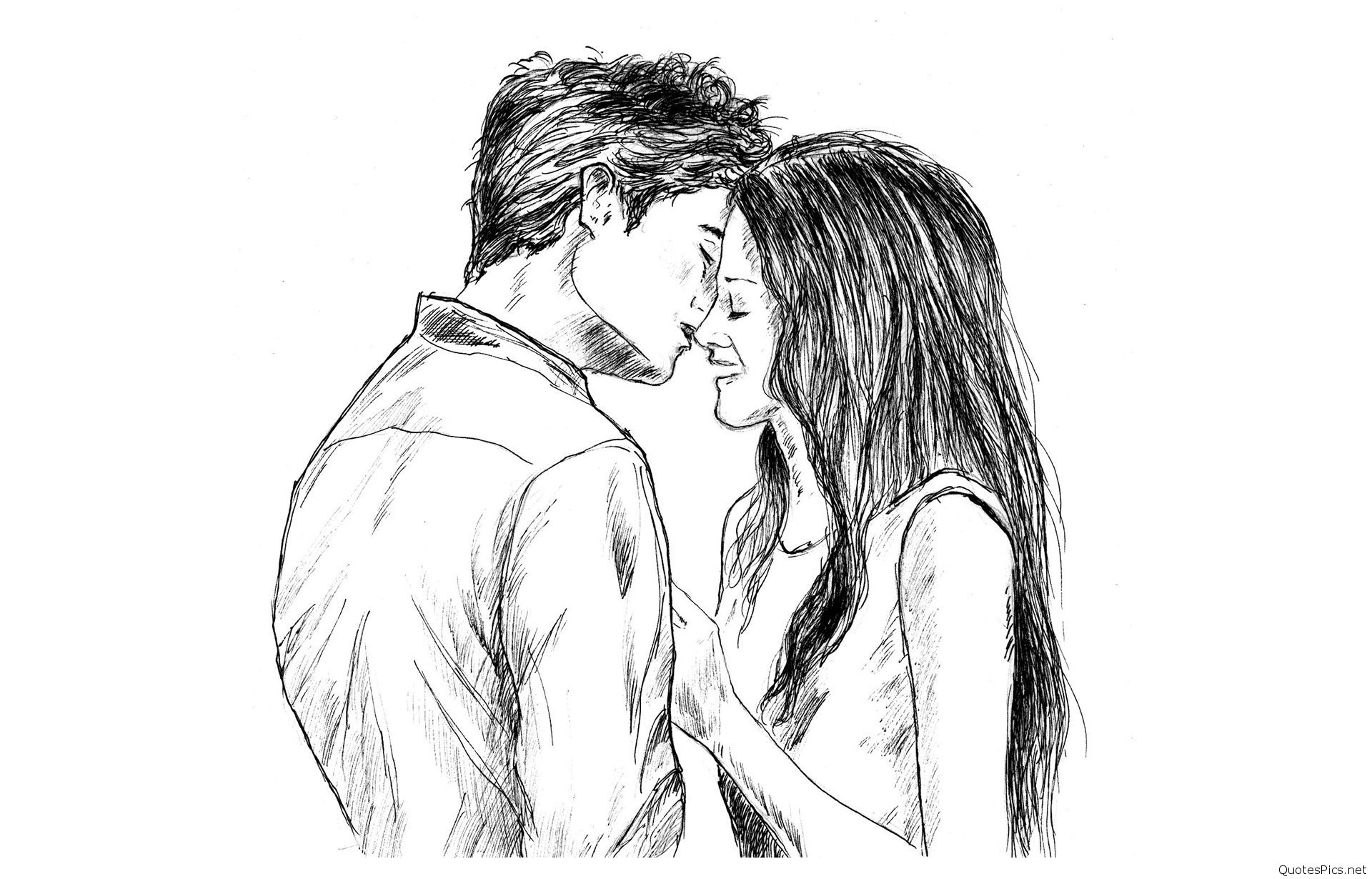 Cute Couple Love Drawings 1485