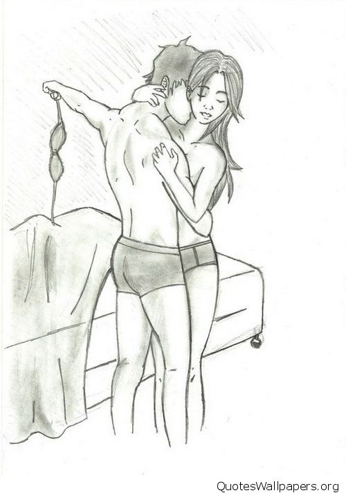 500x712 Cartoon Love Couple To Draw Free Download Clip Art - Love Couple Drawing