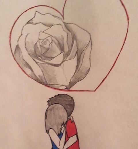 480x519 Easy Pictures To Draw About Love Drawing Love Pictures Kimo - Love Drawing Ideas