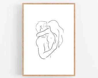 340x270 Romantic Drawing Etsy - Love Drawing Images
