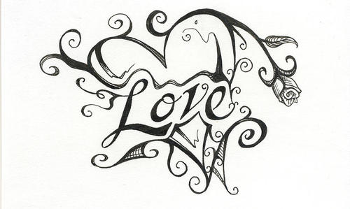 500x299 Love Drawing - Love Drawing Images