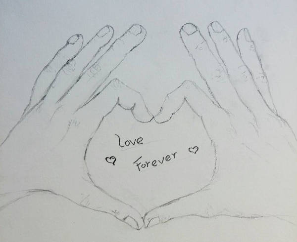 600x490 Cute Love Drawings - Love Drawing Images