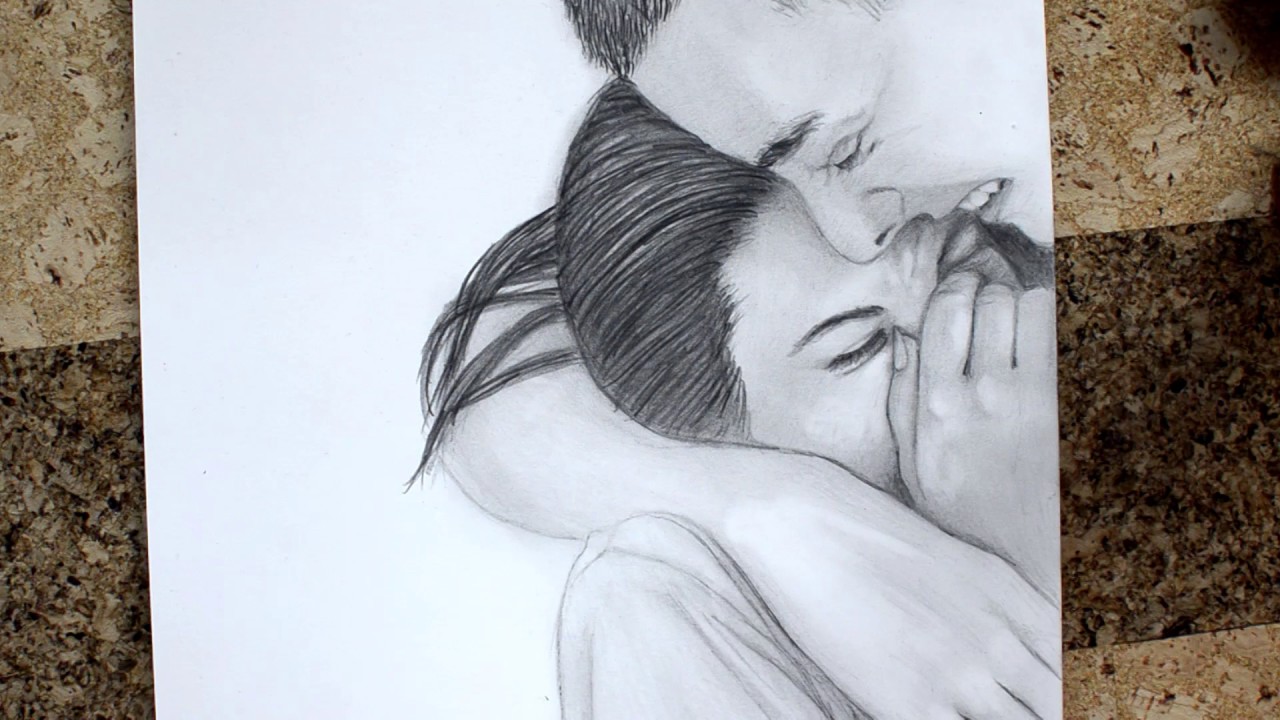 1280x720 Couple Love Drawing Timelapse - Love Drawing Images
