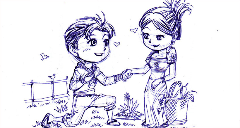 820x440 cute love drawing, art ideas, sketches design trends - Love Drawing Pic